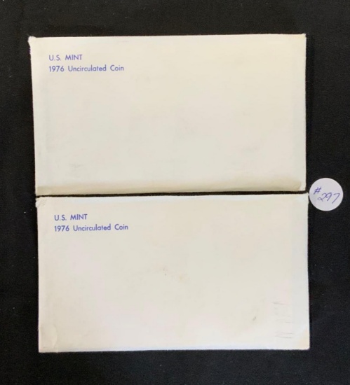 2 - 1976 United States Treasury Uncirculated Mint Sets