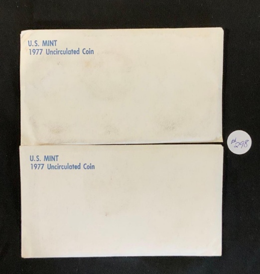 2 - 1977 United States Treasury Uncirculated Mint Sets