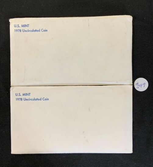 2 1978 United States Treasury Uncirculated Mint Sets
