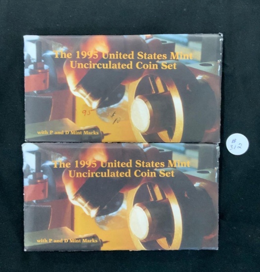 2 - 1995 United States Treasury Uncirculated Mint Sets