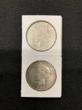 2 -1923-S Peace Silver Dollars