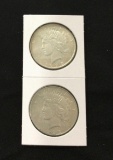 2 - 1925 Peace Silver Dollars