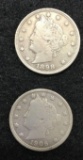 1898 and 1906 Liberty Head Nickel