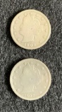 1902 and 1907 Liberty Head Nickels