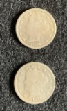 1910 and 1911 Liberty Head Nickels