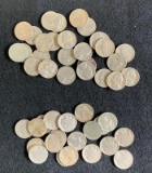 27 - 1940?s Nickels and 20 Buffalo Head Nickels