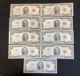 9 - Red Seal $2 Bills