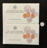 2 - 1989 United States Treasury Uncirculated Mint Sets