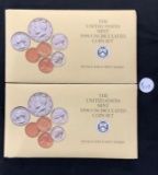 2 - 1990 United States Treasury Uncirculated Mint Sets