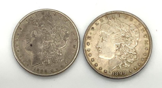 2 - 1898 MORGAN SILVER DOLLARS