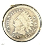 1863 INDIAN HEAD PENNY