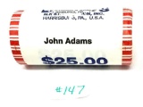 25 - PRESIDENTIAL JOHN ADAMS DOLLAR COINS