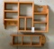 Wooden knickknack shelves