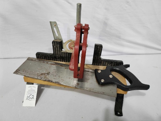 Miter box and saw