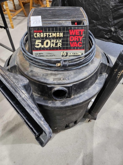 Craftsman 5.0 16Gal Wet/Dry Vac (Hose Inside)
