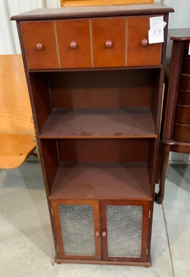 Unique dark wood cabinet