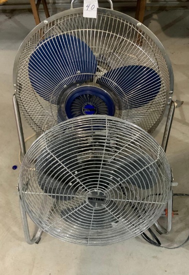 Two wire floor fans