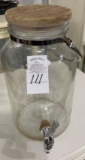 Handled glass drink container