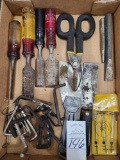 Misc Wood Chisels, Putty Knives, Allan Wrenches and Misc