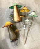 Mushroom yard art