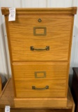 Oak 2 drawer file cabinet