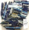 100 - BLUE VINTAGE BALL POINT ADVERTISING PENS