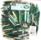 100 - GREEN VINTAGE BALL POINT ADVERTISING PENS