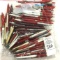 100 - RED VINTAGE BALL POINT ADVERTISING PENS