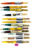 12- VINTAGE ADVERTISING BUBBLE END WIITH PRODUCT MECHANICAL PENCILS AND PENS