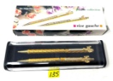 VINTAGE RIVE GAUCHE PRIVATE COLLECTION ANGEL PEN AND PENCIL GIFT SET