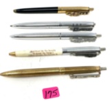 5 - VINTAGE RADION STATION ADVERTISING BALL POINT PENS