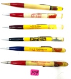 6 - VINTAGE RITE POINT FLOATY ADVERTISING MECHANICAL PENCILS