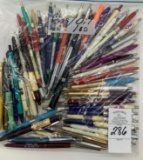 100 - VINTAGE BALL POINT GAS AND OIL ADVERTISING PENS