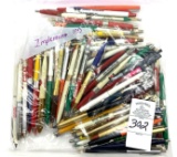 100 - VINTAGE BALL POINT IMPLEMENT ADVERTISING PENS