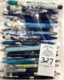 19 - BLUE VINTAGE BALL POINT ADVERTISING PENS