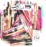 92 - PINK VINTAGE BALL POINT ADVERTISING PENS