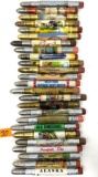 25 - VINTAGE PLACES/CITY/STATE ADVERTISING BULLET PENCILS