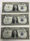 3 - 1957 SERIES $1 SILVER CERTIFICATES