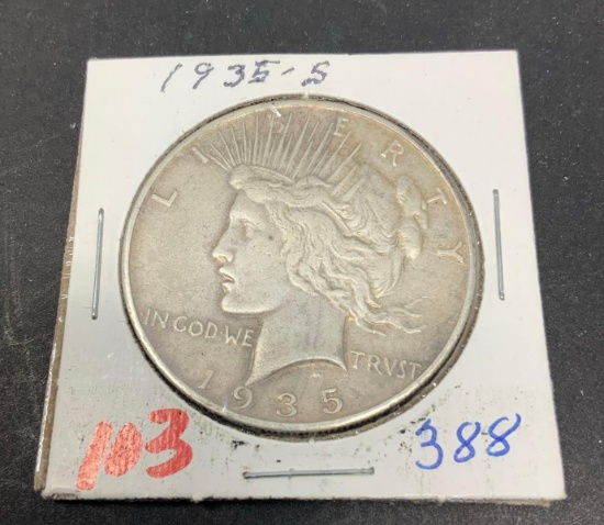 1935-S PEACE SILVER DOLLAR