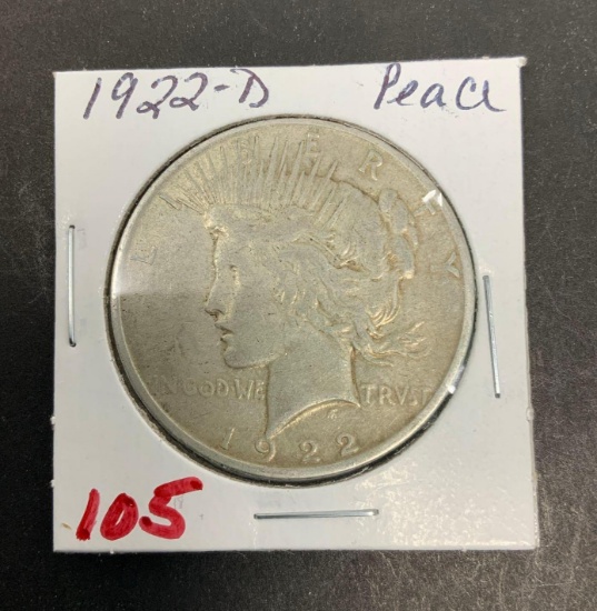 1922-D PEACE SILVER DOLLAR