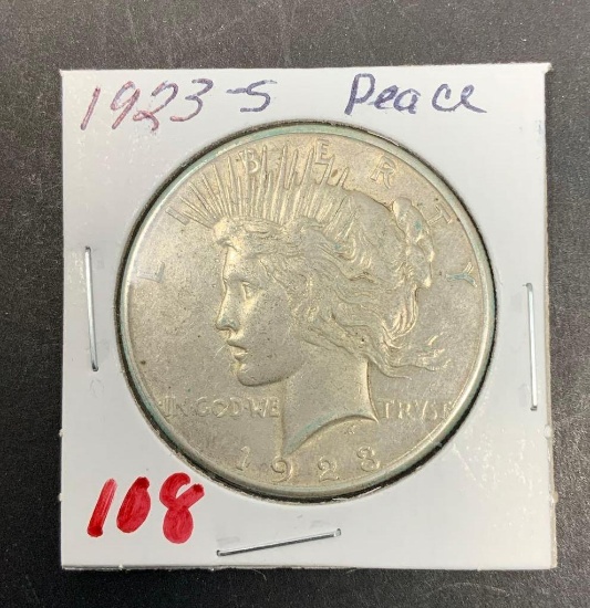 1923-S PEACE SILVER DOLLAR