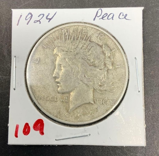 1924 PEACE SILVER DOLLAR