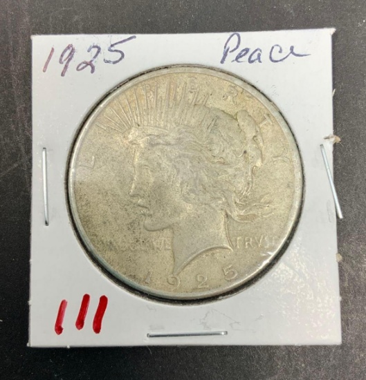 1925 PEACE SILVER DOLLAR