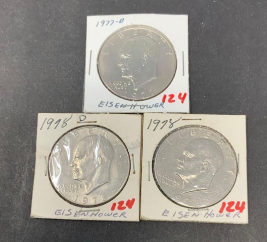 3 - EISENHOWER DOLLARS