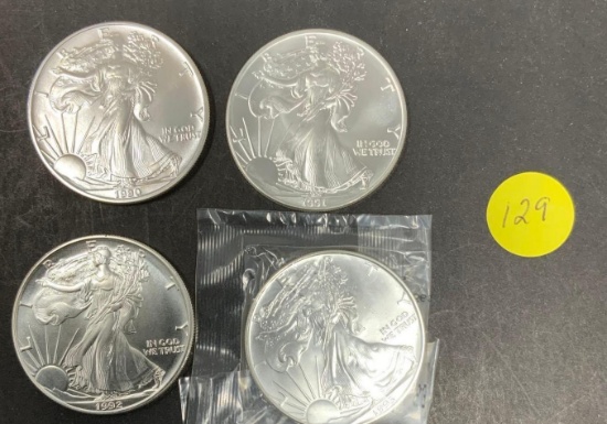 4 - AMERICAN SILVER EAGLES