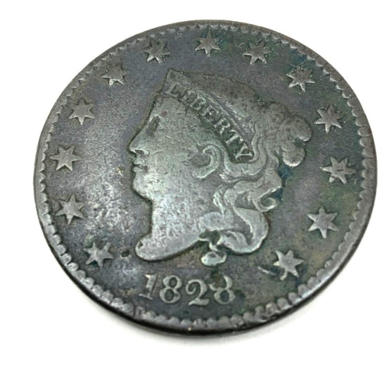 1828 CORONET HEAD LARGE CENT