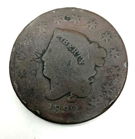 1832 CORONET HEAD LARGE CENT