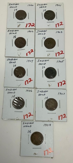 9 - INDIAN HEAD CENTS