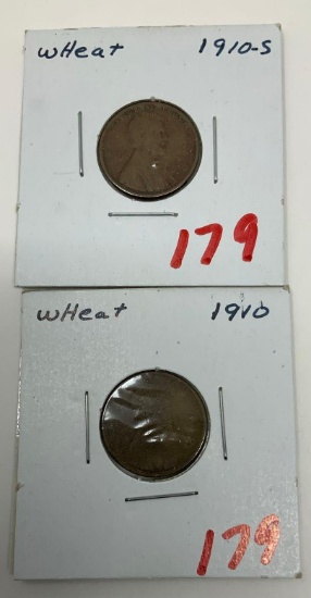 1910 AND 1910-S WHEAT CENTS