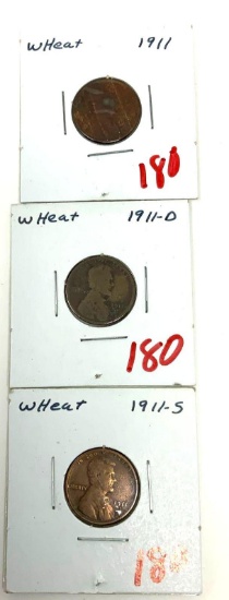 3 - 1911 WHEAT CENTS